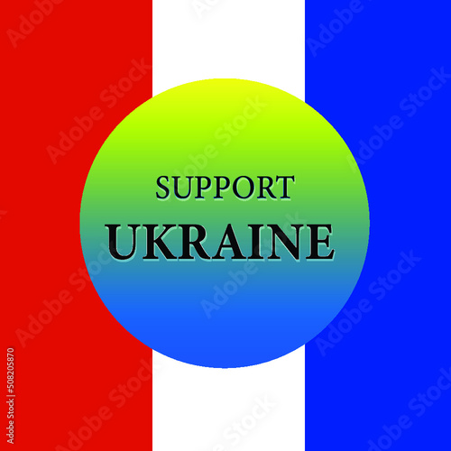 Ukraine text in country flag Free Vector