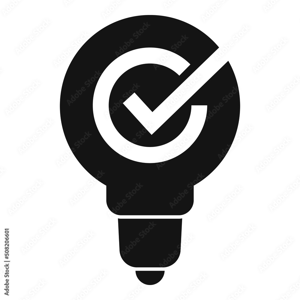 Creative idea icon simple vector. Problem solution Creative idea icon simple vector. Problem solution