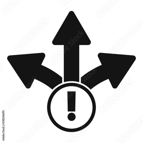 Solution direction icon simple vector. Creative business