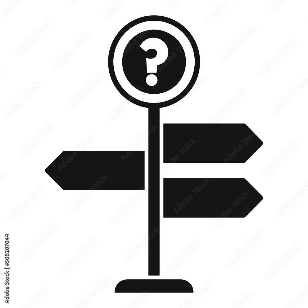 Fototapeta premium Solution direction icon simple vector. Creative problem