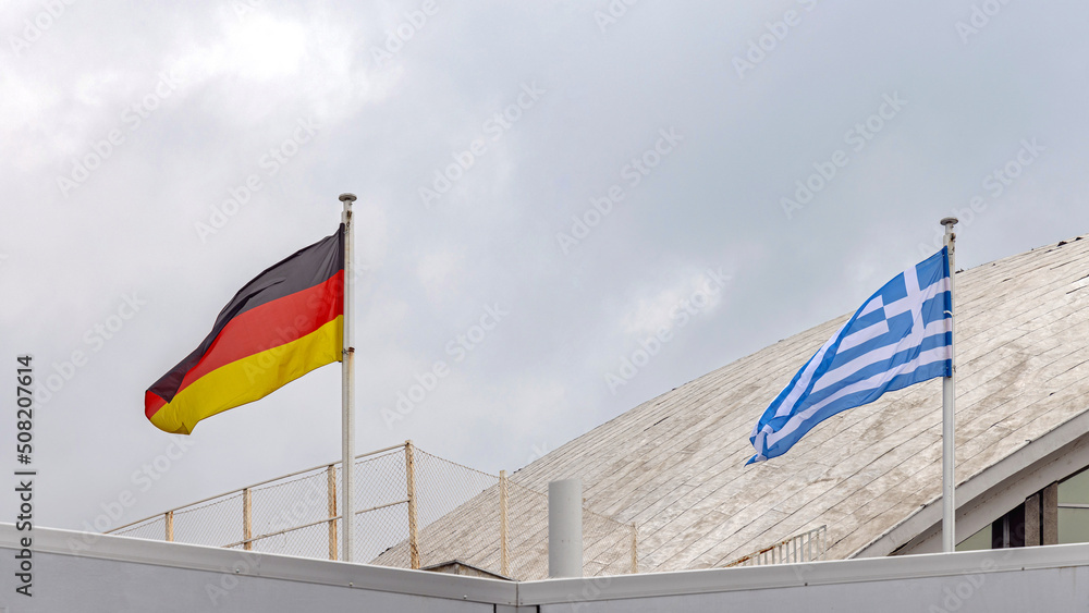 Germany Greece Flags