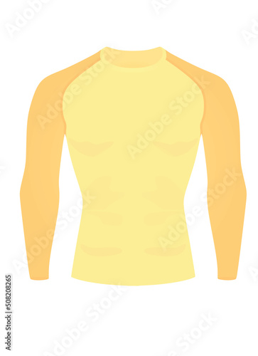 Rash guard athlete fitness t shirt. vector