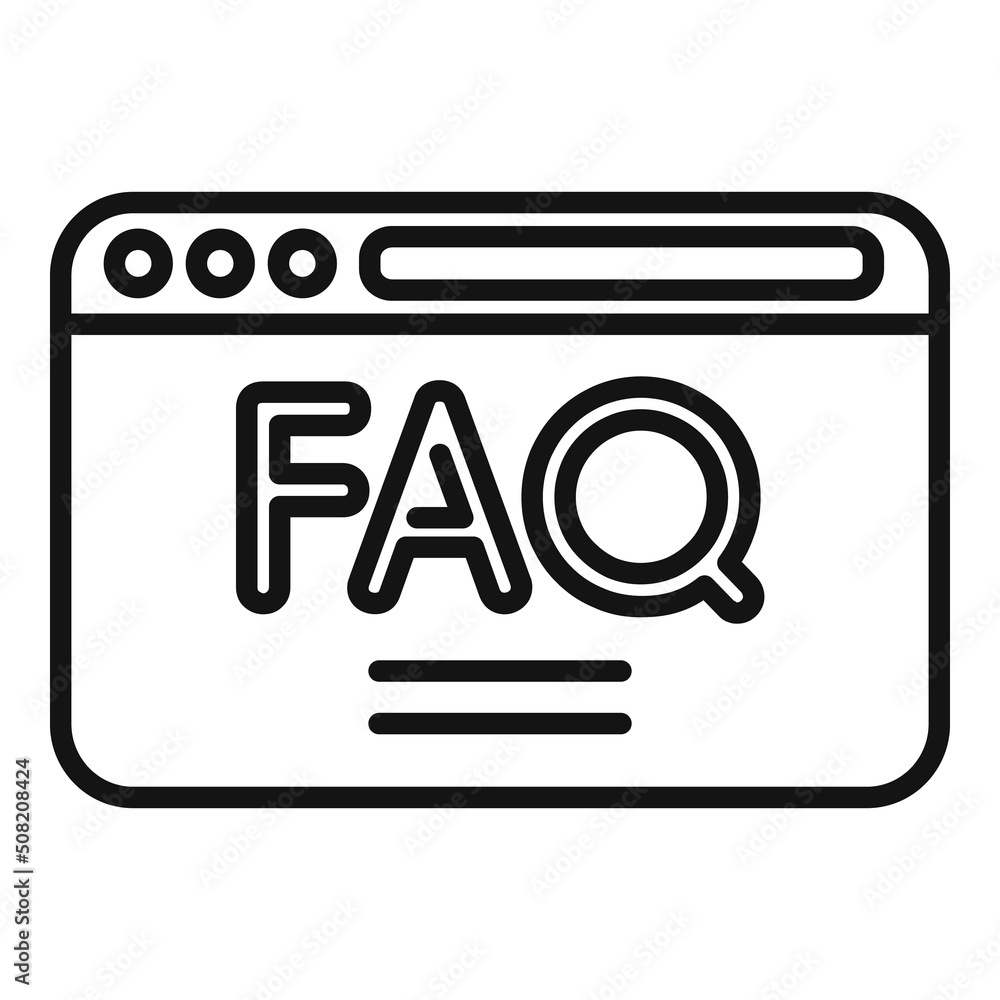 Web faq icon outline vector. People solution Web faq icon outline vector. People solution