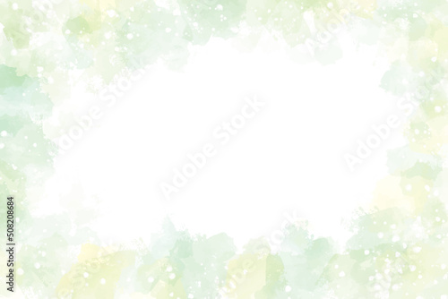 sweet pastel light green yellow watercolor wet wash splash background textured
