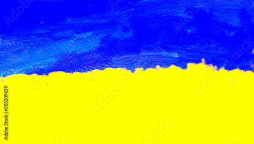 ukraine flag artwork. abstract background. clouds. Oil painting