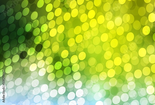 Light Green, Yellow vector layout with circle shapes.