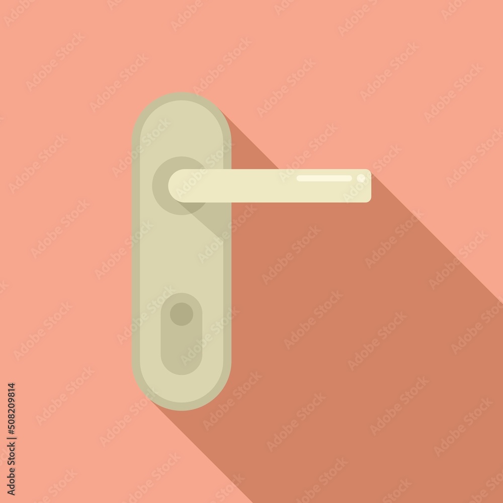 Front door handle icon flat vector. Knob lock Front door handle icon flat vector. Knob lock