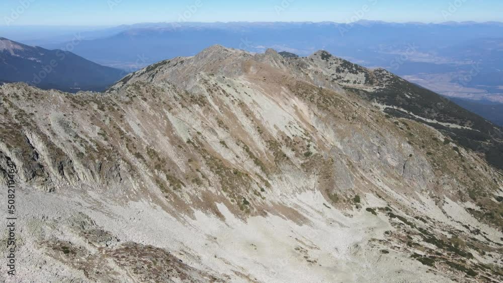 Amazing Aerial view of Pirin Mountain near Polezhan Peak, Bulgaria Amazing Aerial view of Pirin Mountain near Polezhan Peak, Bulgaria