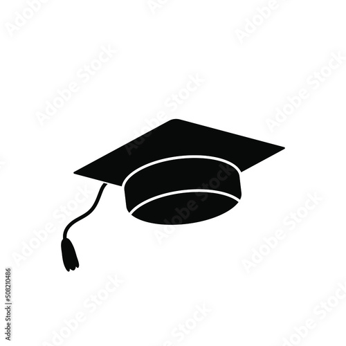 Graduation Hat vector icon. education illustration sign. university symbol. student logo.