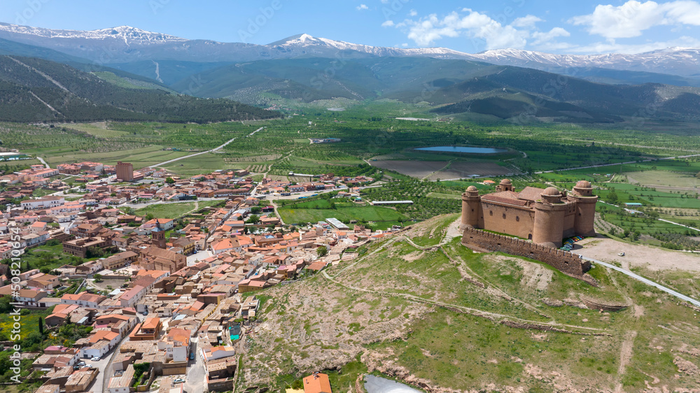 vista del municipio de La Calahorra en la provincia de Granada, España