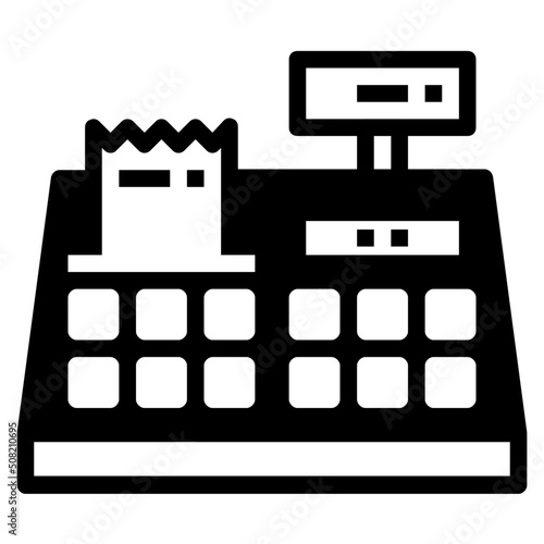 cashier glyph icon