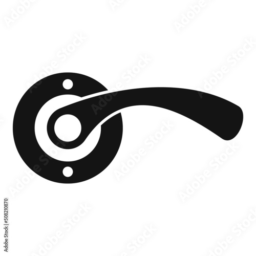 Modern door handle icon simple vector. Lock knob