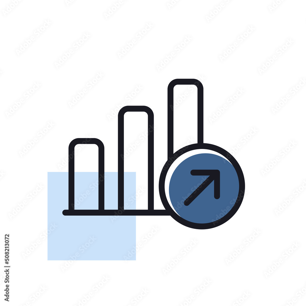 Growth graph outline icon. Finances sign Growth graph outline icon. Finances sign