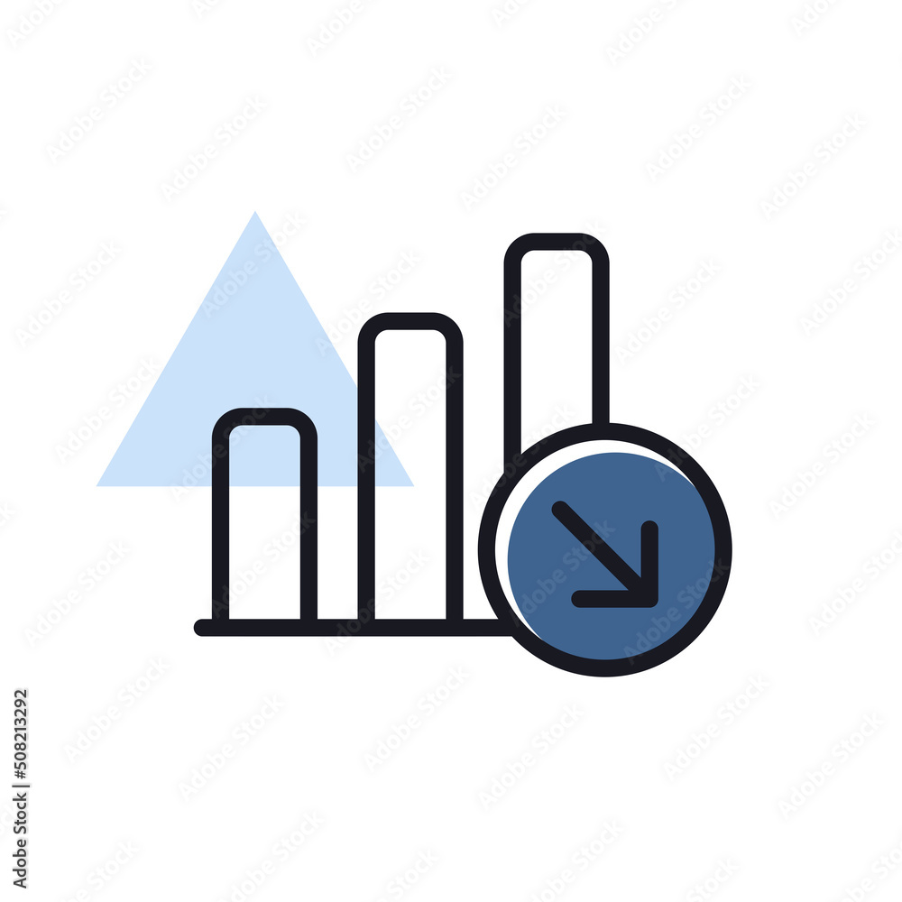 Decrease outline icon. Office sign Decrease outline icon. Office sign