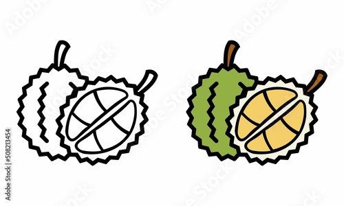 Illustration Vector Graphic of durian fruit, fruit icon