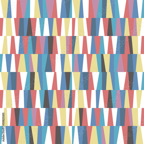 Colored mosaic pieces for interior decoration. Seamless pattern of colored slightly dull shards.