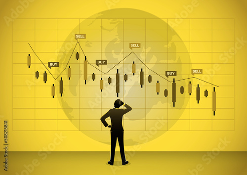 Business trading design concept