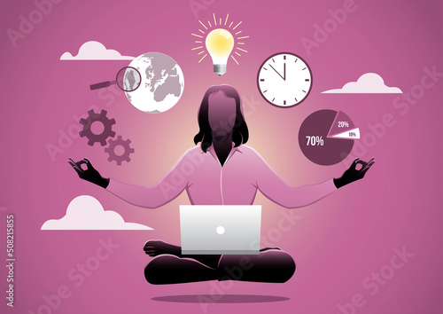 Business guru female with professional schedule