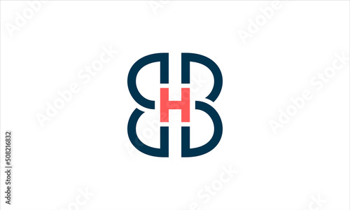 letter H and B logo design inspiration. Letter HB logo icon, BH logo, BHB logo