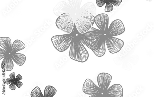 Wallpaper Mural Light Gray vector elegant pattern with flowers. Torontodigital.ca
