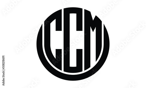 CCM shield with round shape logo design vector template | monogram logo | abstract logo | wordmark logo | lettermark logo | business logo | brand logo | flat logo. photo