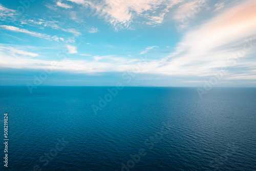 Tropical blue ocean form above