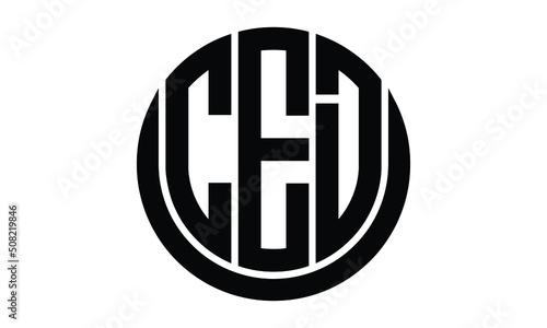 CED shield with round shape logo design vector template | monogram logo | abstract logo | wordmark logo | lettermark logo | business logo | brand logo | flat logo.