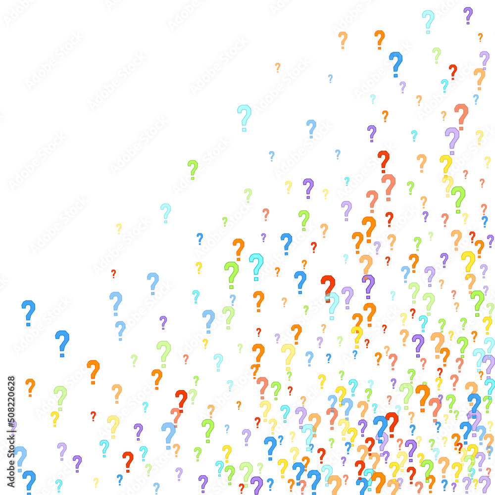 Question marks Quiz doubt survey faq public poll.