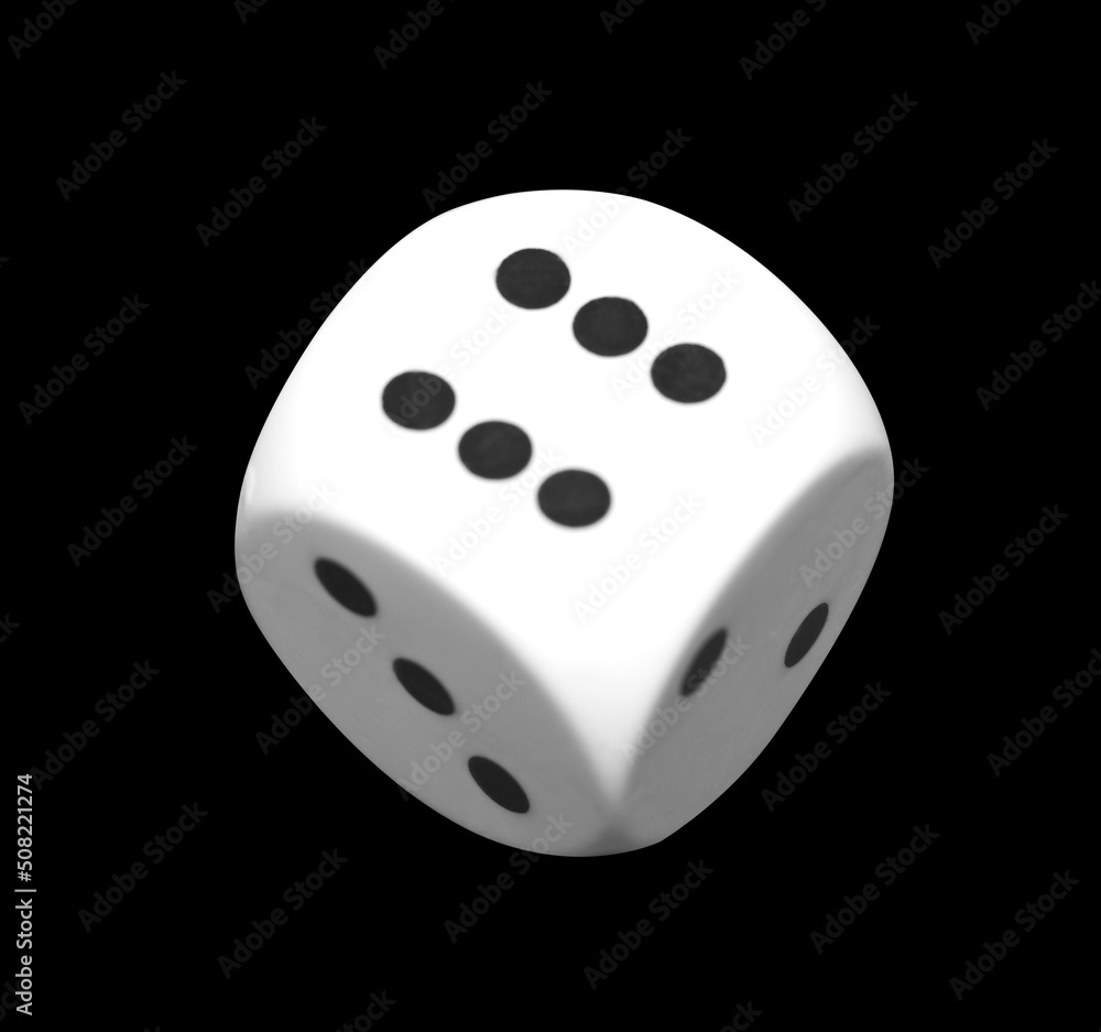 Playing dice isolated on black background Playing dice isolated on black background