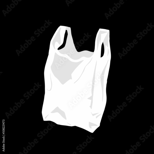 Plastic bag vector.