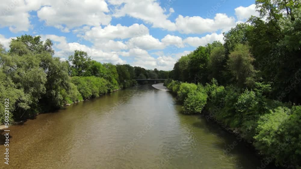 Drohnenflug an der Iller bei Wiblingen bei schönem Wetter Drohnenflug an der Iller bei Wiblingen bei schönem Wetter