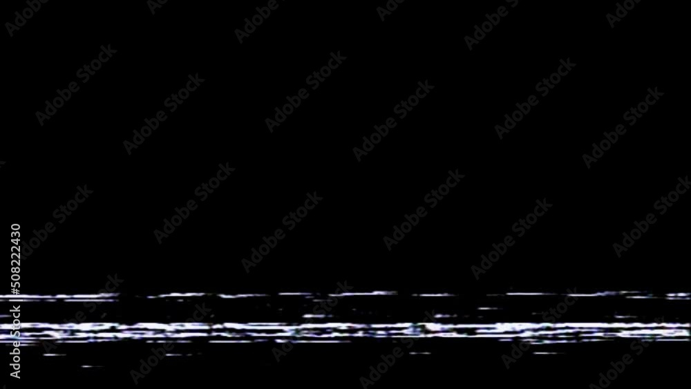 VHS Glitch Noise Overlay, Glitches of old damaged tape cassettes, VHS