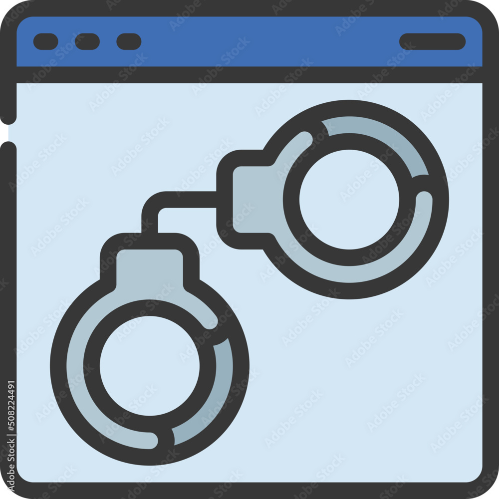 Website Handcuffs Icon Website Handcuffs Icon