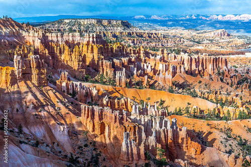 Print op canvas scenic view to the hoodoos in the Bryce Canyon national Park, Utah,