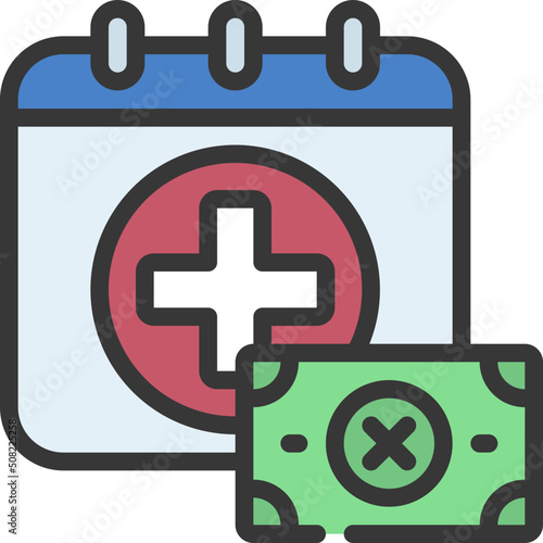No Sick Pay Icon