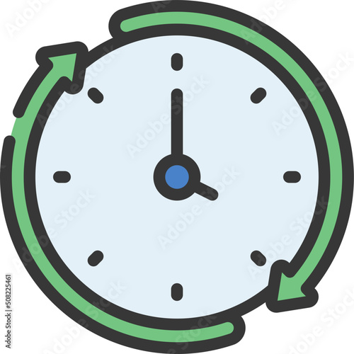 Work Around The Clock Icon