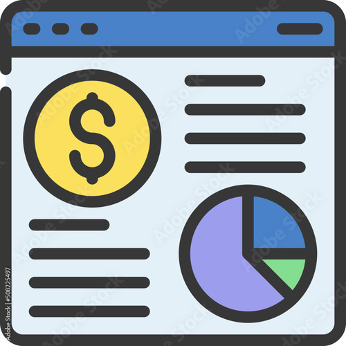 Online Money Reporting Icon