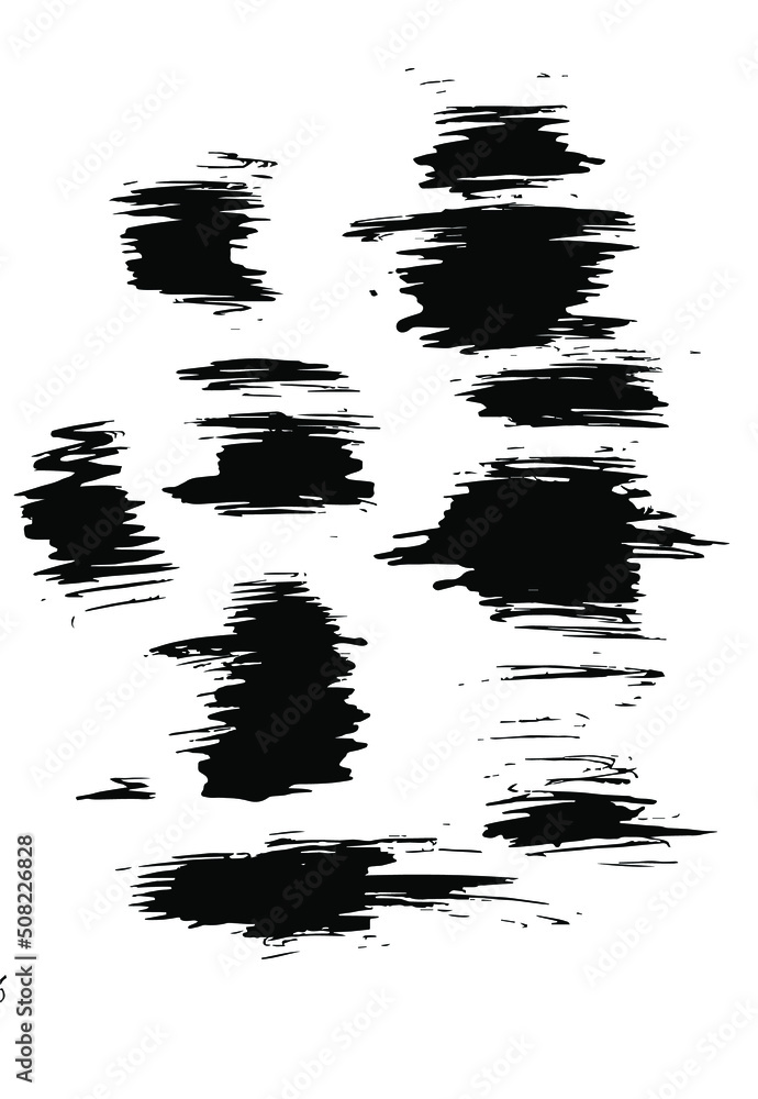 Random brush strokes, messy shapes. EPS 10, artwork. Random brush strokes, messy shapes. EPS 10, artwork.
