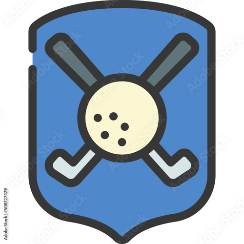 Golf Shield Logo Icon