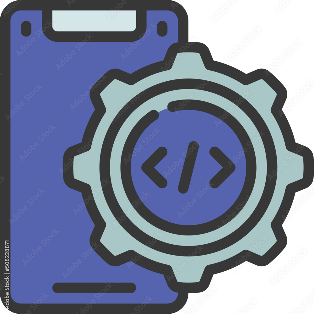 Mobile App Code Optimisation Icon Mobile App Code Optimisation Icon