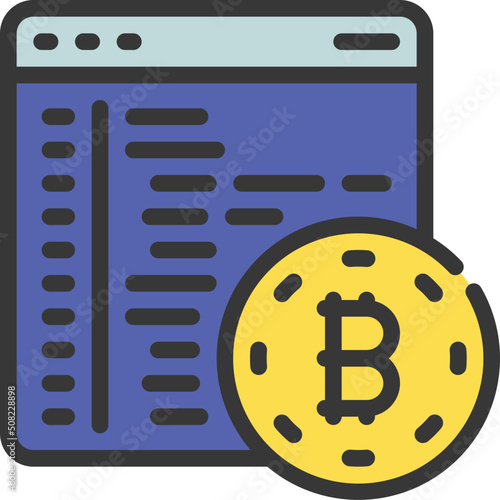 Cryptocurrency Coding Icon