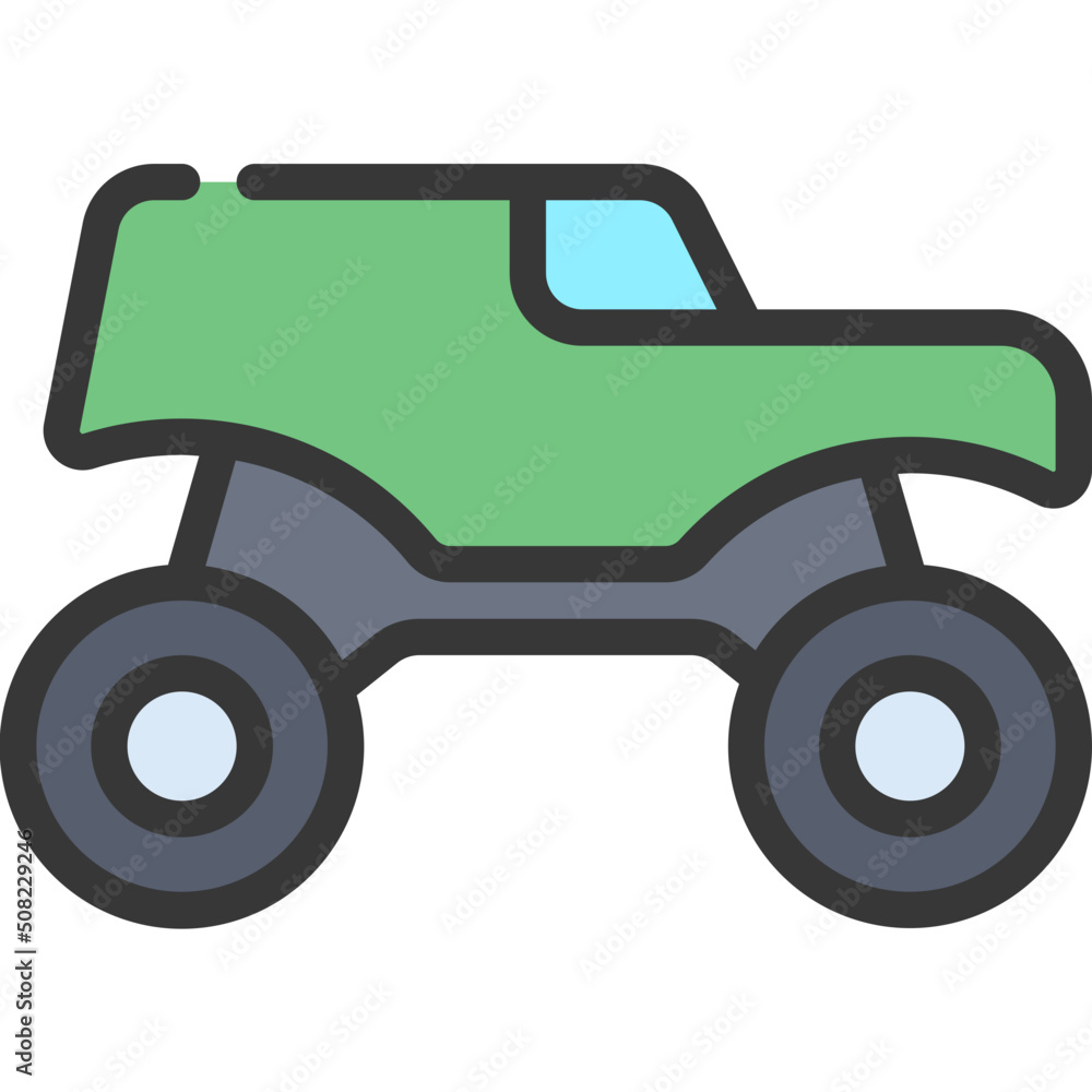 Monster Truck Box Icon Monster Truck Box Icon