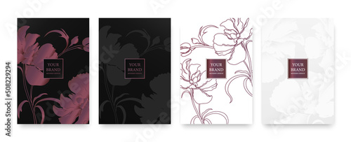 Luxury banner in purple colors,
frame design kit with floral pattern. Set in glassmorphism style. Luxury Premium Menu Background Template, Elite Sale, Luxury Invitation Template, Official Invitation