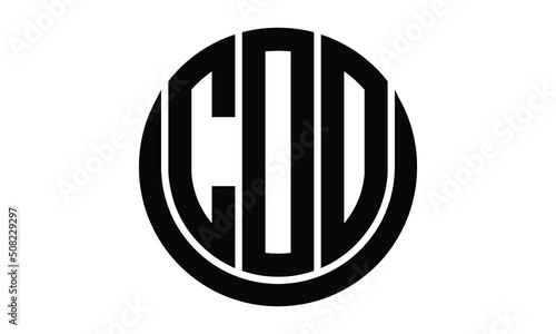 COO shield with round shape logo design vector template | monogram logo | abstract logo | wordmark logo | lettermark logo | business logo | brand logo | flat logo.