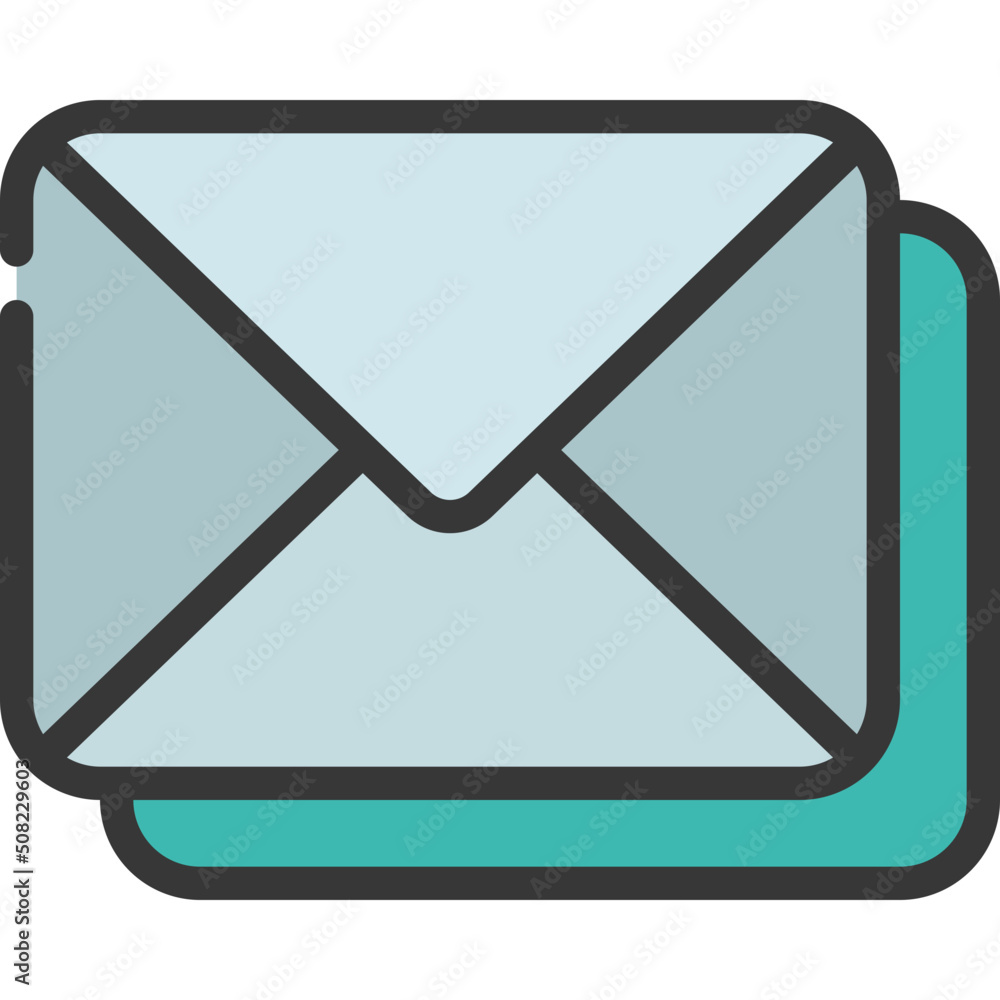 Mail Overlapping Icon Mail Overlapping Icon