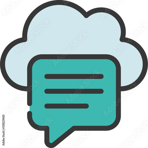 Cloud Message Icon