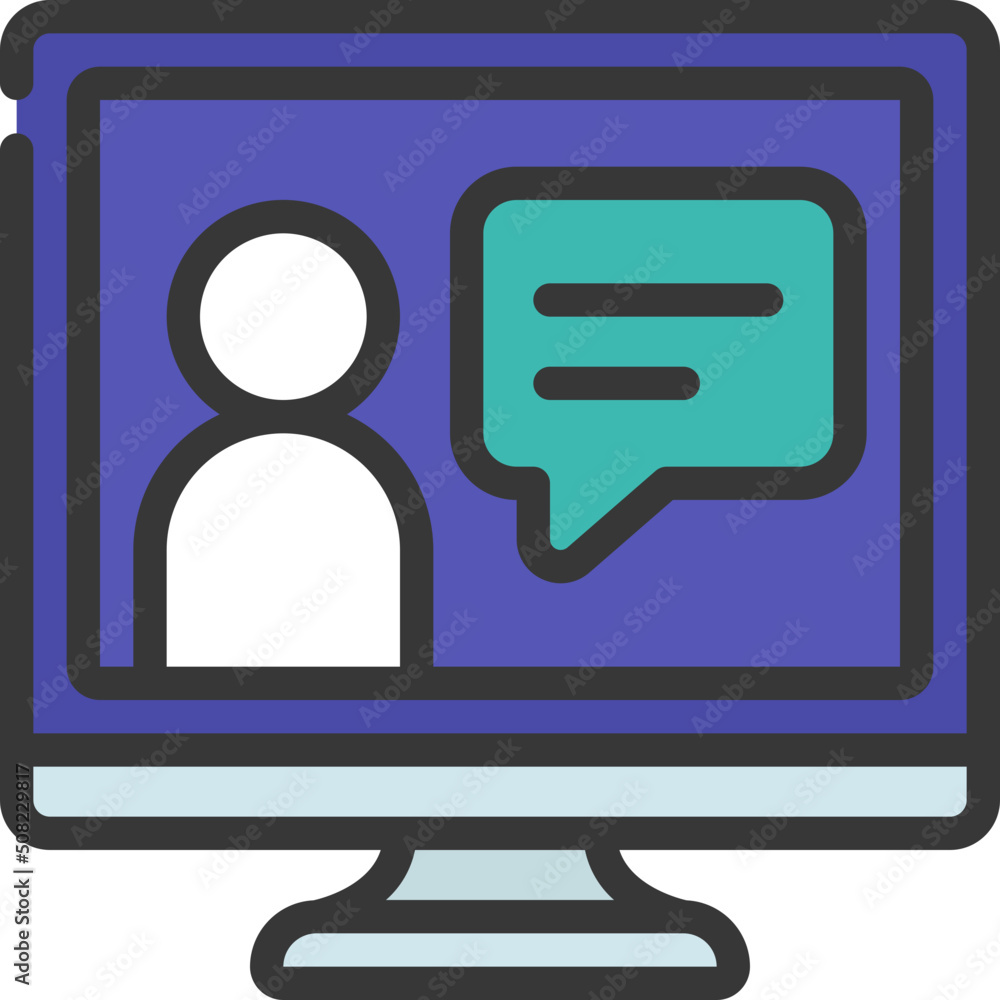 Video Call Message Icon Video Call Message Icon