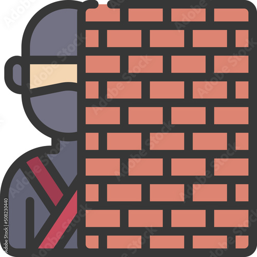 Ninja Behind Wall Icon
