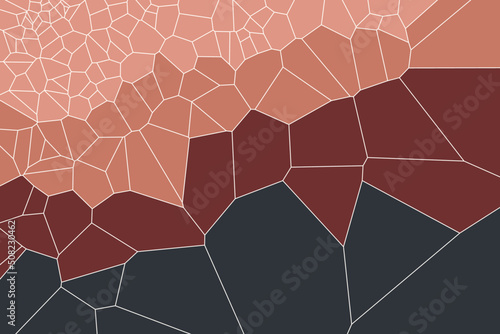 Fotografie, Obraz Abstract retro geometric Voronoi diagram background