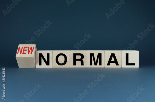 New normal. Cubes form the words New Normal.